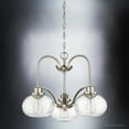 thumbnail image 5 of Luxury Utilitarian Indoor Chandelier, 16.50''H x 22.00''W, with Coastal Style Elements, Nautical Design, Brushed Nickel Finish and Clear Seeded Glass, UQL3350, 5 of 7