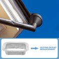 thumbnail image 2 of Shisuyan Gutter Systems Gutter Outlet Part Silver 1Pack 3.8X3.1X0.9In, 2 of 8