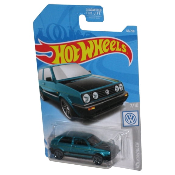 Hot Wheels Volkswagen Golf MK2 7/10 (2017) Mattel Teal Toy Car 68/250