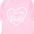 thumbnail image 4 of Inktastic I Love My Daddy in White Chalk Heart Boys or Girls Long Sleeve Toddler T-Shirt, 4 of 5