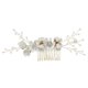 thumbnail image 1 of Rhinestone Hair Comb White Metal Wedding Hair Clip for Women Versatile Styling for Decor, 1 of 4
