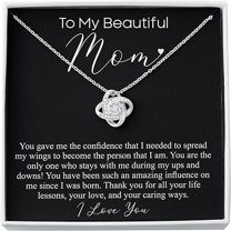 Love Knot Necklace Personalized Christmas Day Gifts for mom from Daughter, Gift for Mom, Necklace for Mom, Jewelry from Daughter to mother, Special Gifts