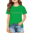 thumbnail image 3 of JAJAHO Girls Short Sleeve T Shirt Summer Oversized Tee Casual Letter Print Crew Neck Baggy Streetwear Shirts For Kids 3-14Y Versatile Tops, 3 of 8
