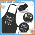 thumbnail image 3 of AOWOO 4Pcs Kids Apron and Chef Hat Set, Adjustable Kitchen Cooking Child Aprons with 2 Pockets Dress up Gift for Girls Boys Baking Cooking Painting Art Gardening Funny Aprons, 3 of 7