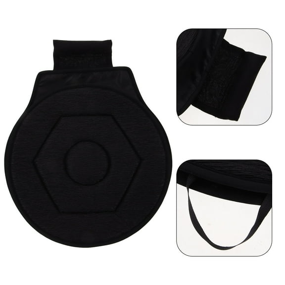 VERDANVERSE Rotating Car Seat Cushion For Car Black Pleated Cloth 1Pack