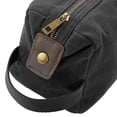thumbnail image 2 of Quadra Heritage Leather Accented Waxed Canvas Wash Bag, 2 of 3