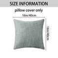 thumbnail image 5 of Unique Bargains 4 Pcs Solid Linen Pillow Covers Set Soft Decorative Throw Pillow Cover Dark Gray 16" x 16"/18" x 18", 5 of 6