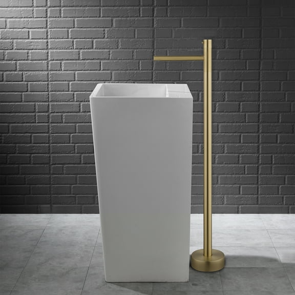 Freestanding Bathroom Sink Faucet, Brass Stand Alone Clawfoot Faucet