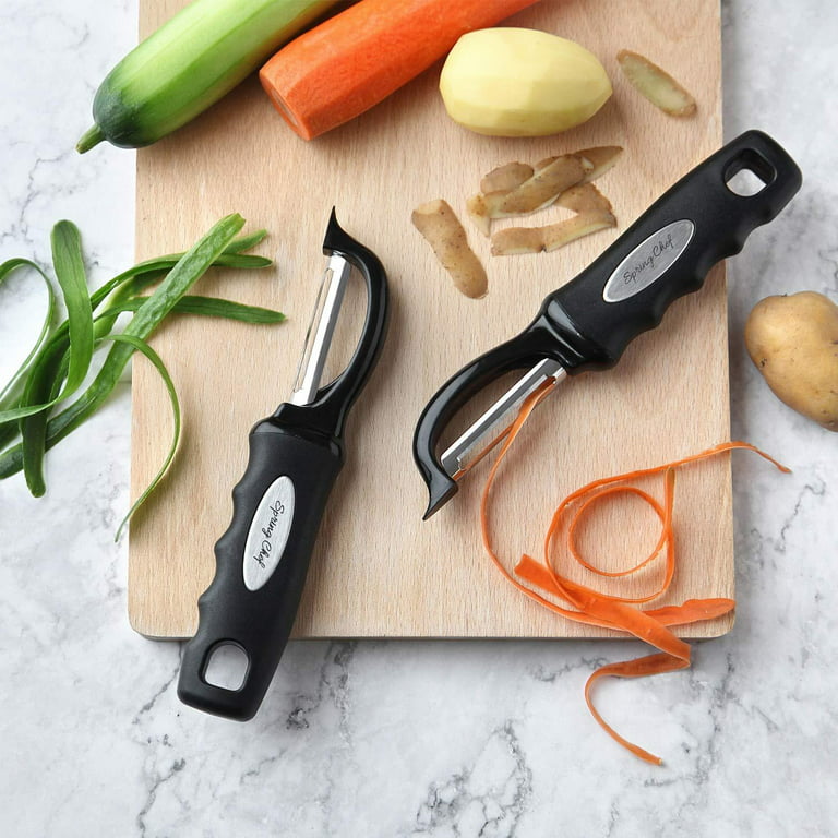 Spring Chef Premium Swivel Vegetable Peeler, Black