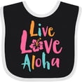 thumbnail image 3 of Inktastic Live Love Aloha Boys or Girls Baby Bib, 3 of 4