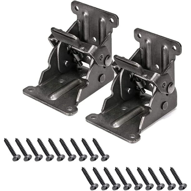 Folding hinge table leg with 20 screws, folding lock, dark bronze steel