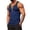 Navy, variant on Men's Sleeveless 1/4 Zip V Neck Tank Tops Muscle Fit Athletic Workout Shirts Summer Quick Dry Performance Tee with Contrast Trim for Bodybuilding Fitness Training