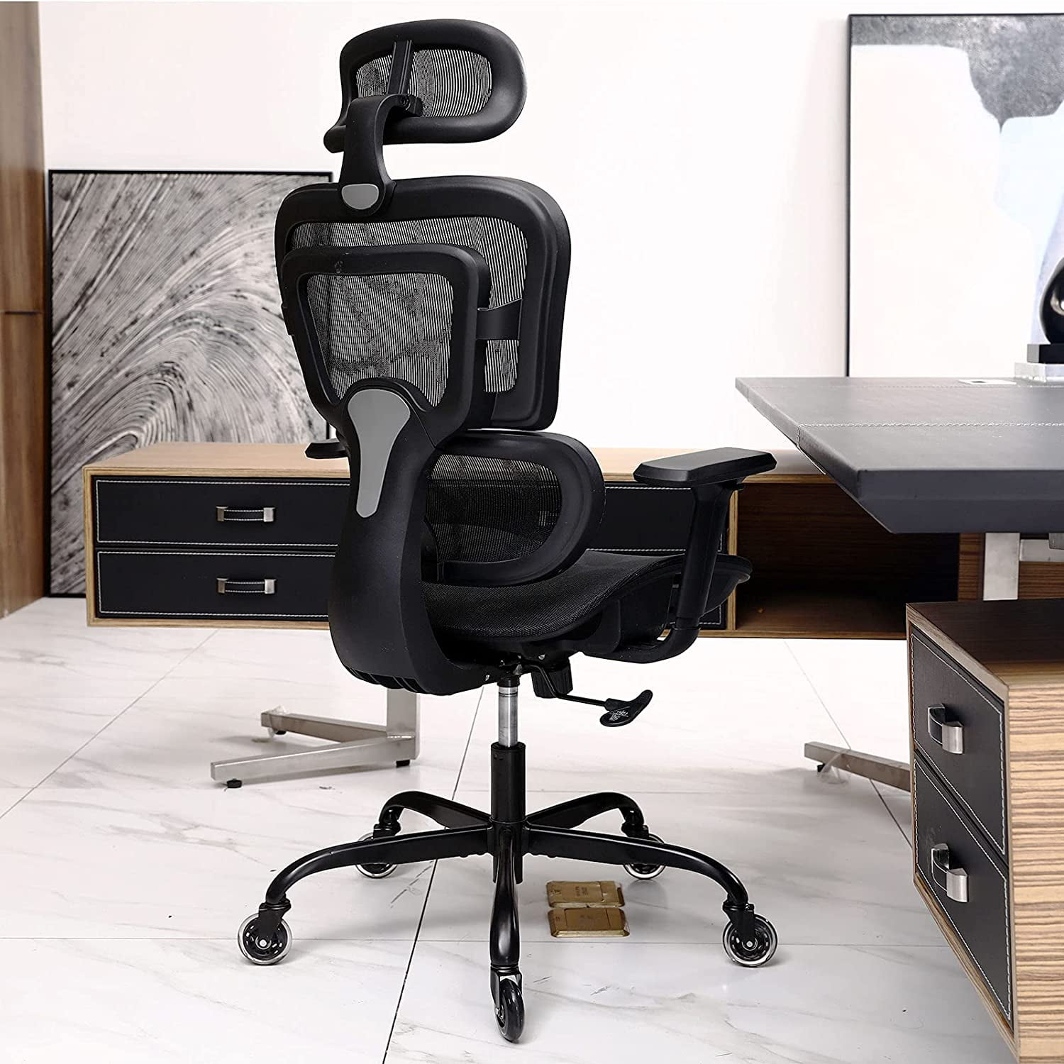 Ergonomic High Swivel Executive Chair for Home Office Desk Mesh back 3D Arm Rest 
