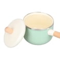 thumbnail image 2 of serony Nonstick Enamel Sauce Pan Pot with Lid Kitchen Cookware Green Saucepan, 2 of 7