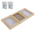 thumbnail image 4 of DIY Pet Paw Photo Frame, Safe Engraved Wooden Pet Paw Print Keepsake Frame Natural  for Pet Bule Clay Log Frame, 4 of 7