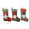 thumbnail image 7 of Cheers.US 3Pcs/Set Gnome Christmas Stockings 3D Christmas Stockings Personalized Swedish Santa Gnome Hanging Pendant Ornament for Xmas Party Home Decoration, 7 of 7