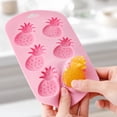 thumbnail image 4 of 6 Cavity Pineapple Slice Silicone Ice Cube Mold, 7.5x4.4in Reusable Ice Tray for Chocolate Candy Jelly Making Kitchen Tool, 4 of 7