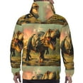 thumbnail image 7 of Wukai Realistic Style Forest Dinosaur Print Men Hoodies Fleece Sweatshirts Long Sleeve Sweaters Pullover Fall Outfits Winter Clothes-Medium, 7 of 7