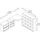 Bush Furniture Bureau d'Angle Cabots avec Bibliothèque 16 Cubes et Classeur Latéral – image 5 sur 6