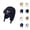 Black, variant on Kids Winter Lined Aviator Trapper Hat - Knit Bomber Caps With Windproof Goggles Design, Thermal Warm Function For Boys Girls Outdoor Activities & Snow Cold Weather Protection