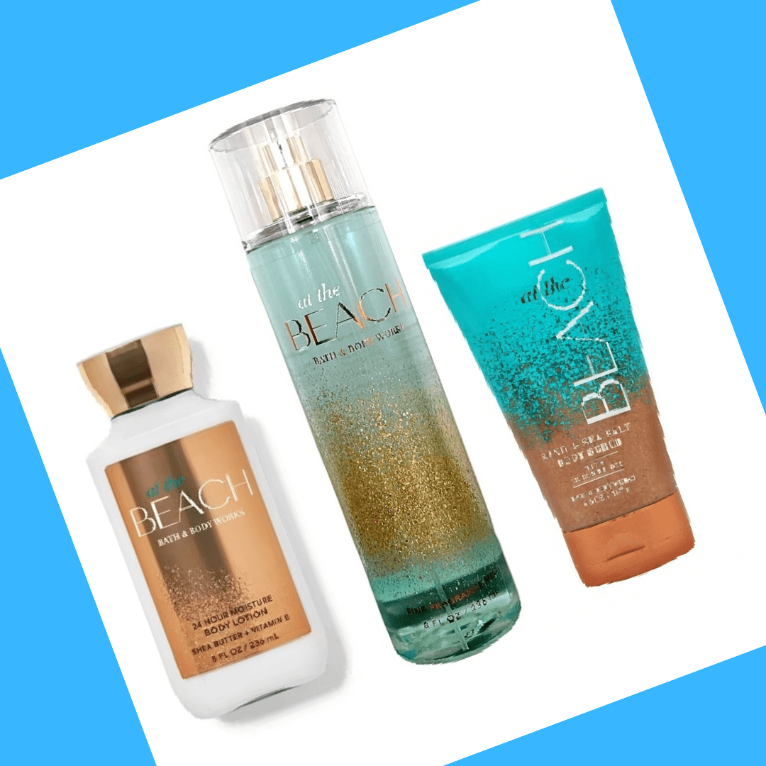 Bath & Body Works At The Beach Trio Body Lotion, Fine Fragrance Mist