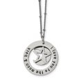 thumbnail image 1 of Stainless Steel Polished I LOVE YOU TO THE MOON Necklace 20in, 1 of 3