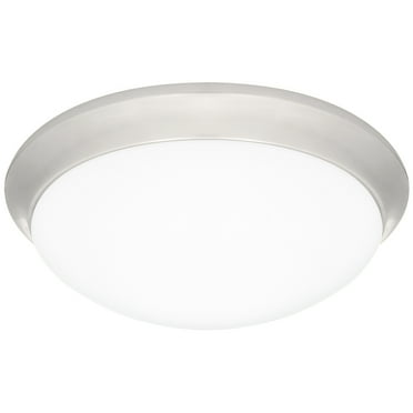 Maxxima 13 in. LED Dome Light Fixture, 5 CCT 2700K/3000K/3500K/4000K/5000K, 1800 Lumens, Satin Nickel Round Color Selectable Fixture, Dimmable
