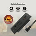 thumbnail image 4 of Desk Power Strip Type C 20W PD Charge Recessed Desktop Power Outlet Fast Charge 6.56 Feet Extension Cord for Nightstand,Bookshelves Couch Counter, 4 of 6