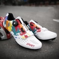thumbnail image 1 of Transpirable Mujer hombres carretera bicicleta zapatos de Nylon bicicleta ciclismo Sneaker para SPD/SPD-SL sistema baja-corte ajustable hebilla encaje Blanco 41 Soledad Zapatillas de bicicleta de carretera para hombre, 1 of 10