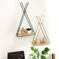 thumbnail image 3 of Gwong Decoración hogareña Montaje de pared de metal Rack de almacenamiento Triángulo Cuadrado Bonsai Libro Organizador Titular Estante Gwong 21042019, 3 of 7