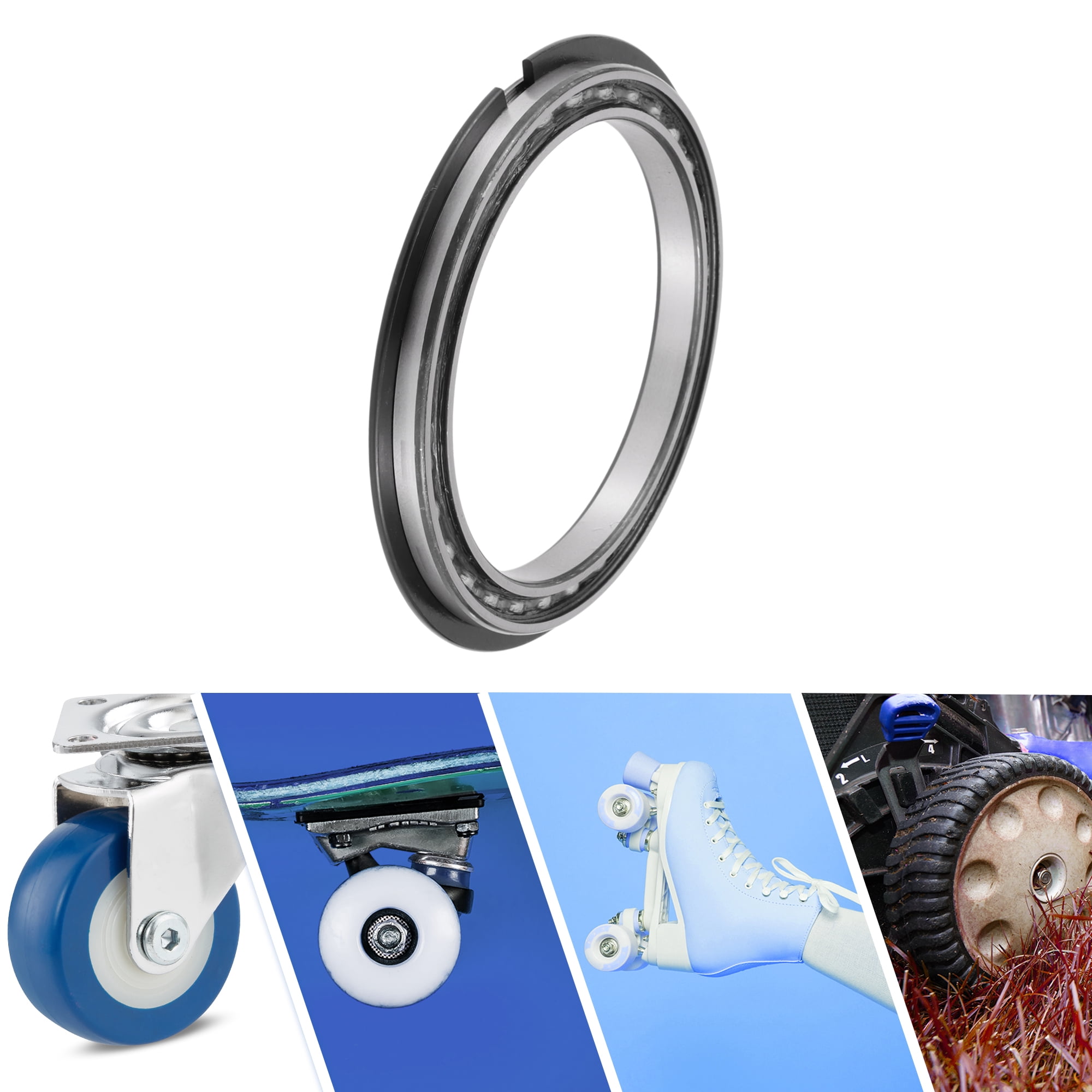 Unique Bargains 6821NR Deep Groove Ball Bearings 105x130x13mm P5 Open Type Lubricated Bearings 1 Pcs Car Scooter Skateboard Wheel Universal Silver Tone