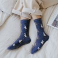 thumbnail image 4 of Calcetines de mujer Otoño e Invierno Calcetines de mujer Tubo medio Espesado Hilo de punto de lana Dibujos animados de gato Sombra trasera Gato Calcetines de estilo japonés coreano, 4 of 6