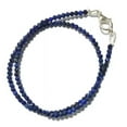 thumbnail image 5 of K-KED Blue Lapis Lazuli 925 Sterling Silver 16" Strand Necklace 3 Mm Round Beads, 5 of 5