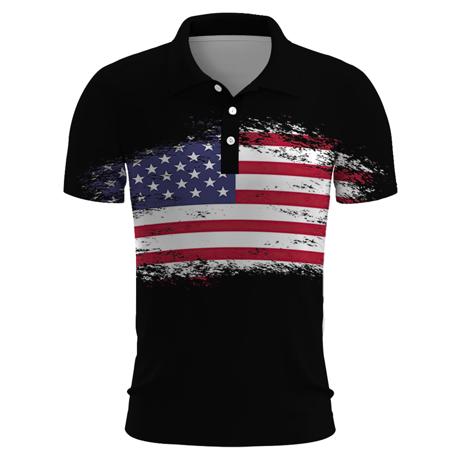 SHUDAGENG Mens Golf Shirt Casual Sports V Neck Ribbed Collar Short