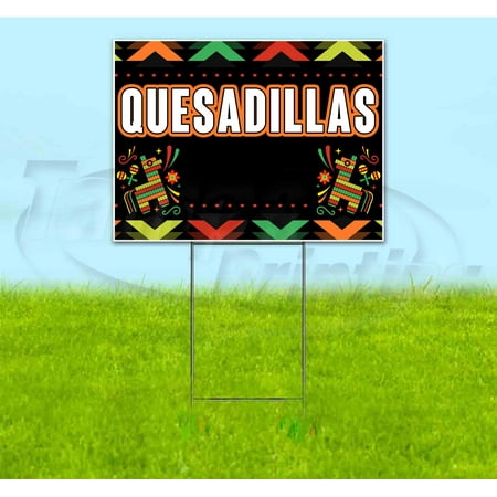 Fiesta Quesadillas (18" x 24") Yard Sign, Includes Metal Step Stake