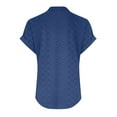 thumbnail image 4 of cocolona Womens Summer Button V Neck Shirts Trendy Casual Short Sleeve Tops Lightweight Comfy Blouse S-2XL, 4 of 5