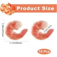 thumbnail image 2 of 1set 1 Box 12Pcs Artificial Shrimp Figures Plastic PVC Realistic Sea Life Foods Seafood Cooked Peeled Shrimps Model Decoration for Home Kitchen Market Display Party Photo Props Colorful, 2 of 6