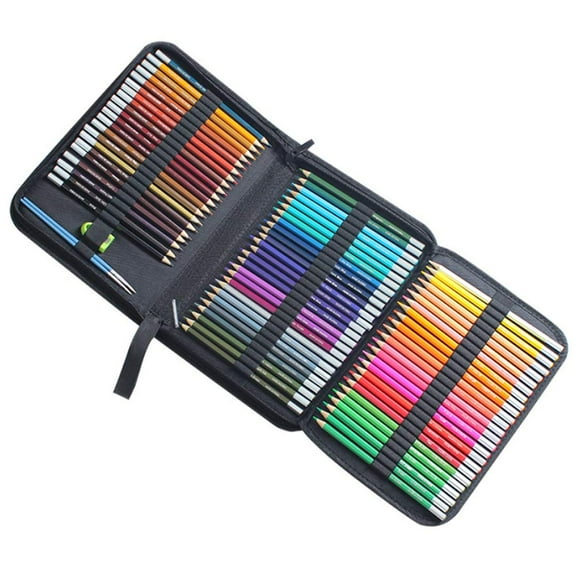 MEGICOT Watercolor Pencils Set of 72 - Includes Colored Pencils, Pencil Sharpener, Water Brush Pen and Zipper Case, Ideal for Adult Coloring Books & Art Pages