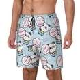 thumbnail image 1 of Balery Cute Panda Bear Bañador para hombre, shorts de playa de secado rápido con entrepierna y forro de compresión-Medium, 1 of 6