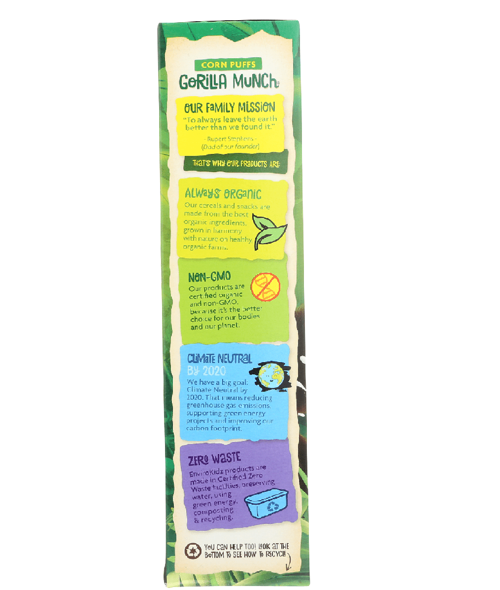 EnviroKidz Organic Gorilla Munch Breakfast Cereal, 10oz Box (pack of 12)