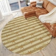 thumbnail image 2 of Addison Rugs Indoor/ Outdoor Surfside Starfish Stripes Washable Rug New Tan - 8' x 8', 2 of 5