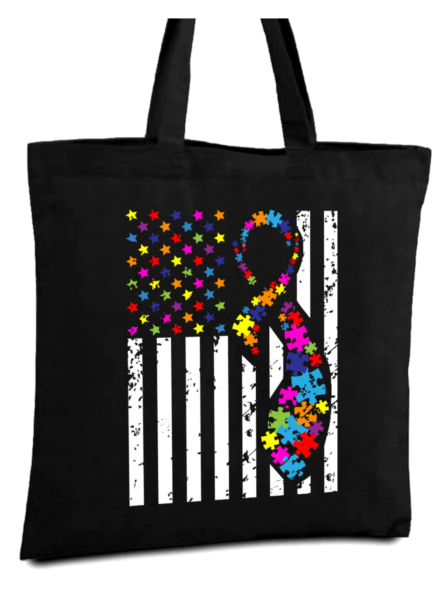 Awkward Styles Autism Flag Tote Bag Autism Awareness Gifts for Men and