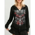 thumbnail image 5 of Women Y2K Zip Up Hoodies Grunge Graphic Sweatshirt Jacket Goth Aesthetic Vintage Hooded Streetwear, 5 of 6