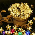thumbnail image 4 of Guirnalda de luces solares de flores, 50 luces LED de jardín de hadas para exteriores, hogar, césped, patio, fiestas y decoraciones navideñas (blanco frío) MFZFUKR 2023265-1, 4 of 6