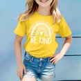 thumbnail image 2 of Girl Tops 5t Cute Cartoon Print Loose Short Sleeve T-Shirt Round Neck Funny Tees T Shirt for Boys and Girls Yellow,1-2 Years, 2 of 4