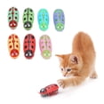 thumbnail image 1 of 7 minijuguetes eléctricos divertidos con forma de mariquita para mascotas, interactivos con batería para gatos., 1 of 14