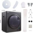 thumbnail image 7 of Kaelara Portable Dryer 3.5 cu.ft, 1500W Compact Dryer with Stainless Steel Tub, 4 Drying Mode, Overheat Protection, Apartment, Dorms, RVs, Black, 7 of 7