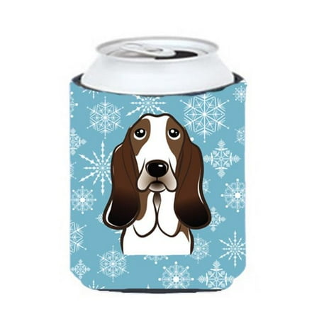 

Snowflake Basset Hound Can & Bottle Hugger