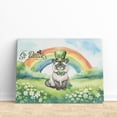 thumbnail image 3 of Happy St. Patrick’s Day Ragdoll with Green Hat Shamrocks Rainbow Horizontal Matte Canvas Poster Cat Lover Kitten Owner Gifts Idea Wall Art Home Decor - 03007, 3 of 5