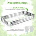 thumbnail image 3 of Gymax 8 x 4 x 1FT Galvanized Raised Garden Bed Heavy-Duty Elevated Rectangle Plant Box, 3 of 9